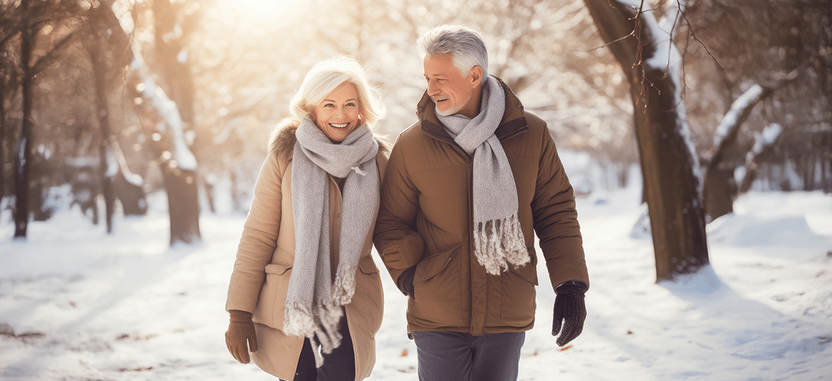 Mature couple working on communication tips during the holidays